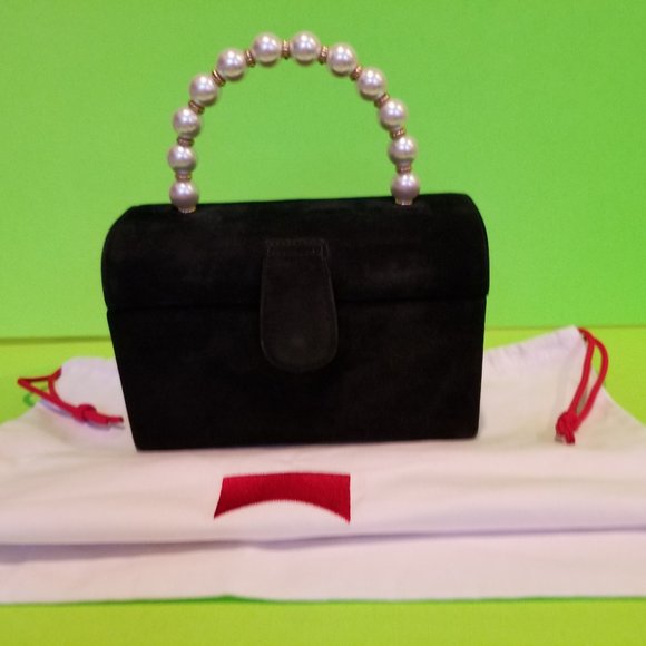 STEFANO suede black small bag Italy - Picture 9 of 9